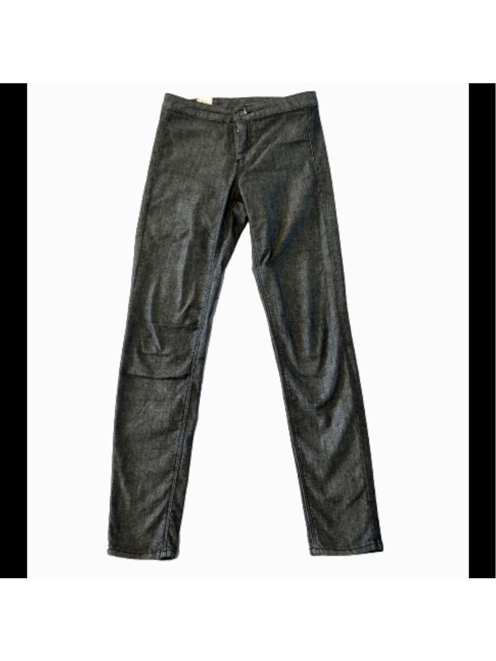 BENETTON dark high waist jeans charcoal grey tapered pants size 28
